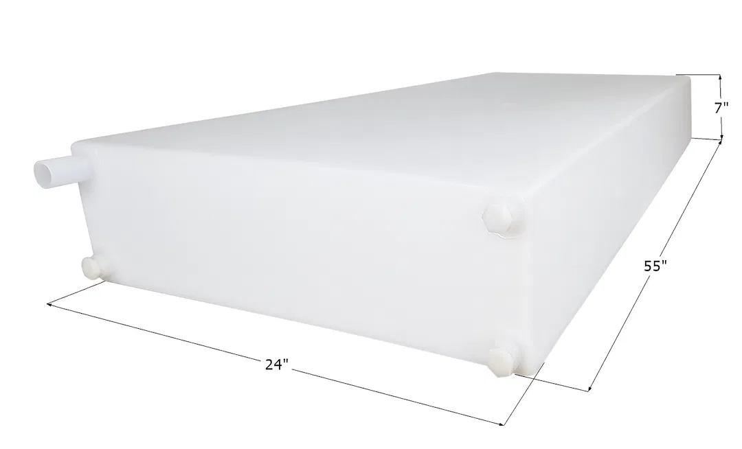 14374 – ICON Fresh Water Tank, 38 Gallon Capacity Roto Molded 55 Inch Length x 24 Inch Width x 7 Inch Height